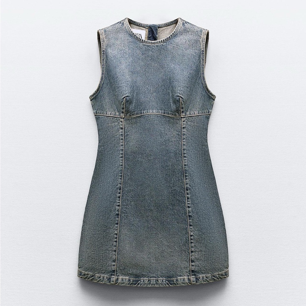 Zara Sleeveless Denim Mini Dress
